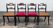 FOUR 19TH C. REGENCY EBONIZED