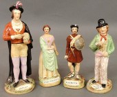 Four 19th c. Staffordshire fig