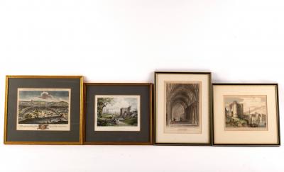 Four 19th Century engravings of