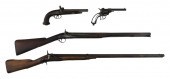FOUR 19TH CENTURY GUNS LENGTHS