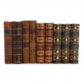 FOUR 19TH CENTURY LEATHER BOUN