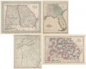 Four 19th century maps, Southe