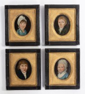 FOUR 19TH CENTURY MINIATURE PO