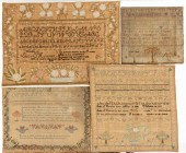FOUR 19TH CENTURY NEEDLEWORK S