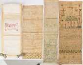 FOUR 19TH CENTURY SHOW TOWEL N