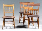 Four 19th century Windsor chai