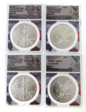 FOUR 2021 ANACS -MS70 SILVER E