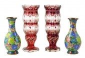 FOUR 20TH C. DECORATIVE VASES: