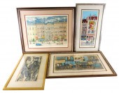 FOUR 20TH C. FRAMED COLOR PRIN