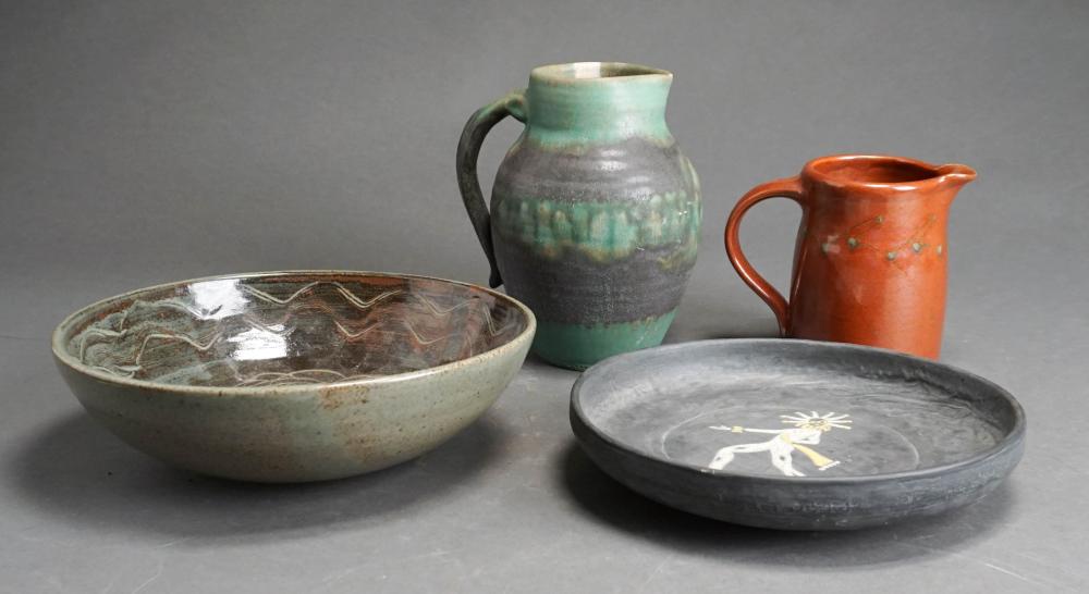 FOUR 20TH CENTURY AMERICAN GLAZED
