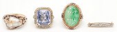 FOUR (4) LADIES VINTAGE 14K GO