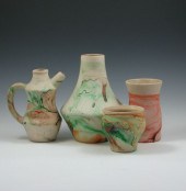 Four (4) Nemadji Pottery Piece