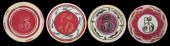 FOUR $5 SCRIMSHAWED IVORY POKE