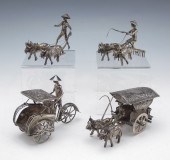 FOUR 800 SILVER ORIENTAL FIGUR