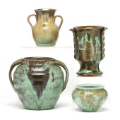 FOUR A. R. COLE POTTERY VESSEL