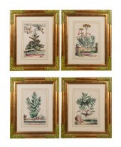 FOUR ABRAHAM MUNTING COLORED E