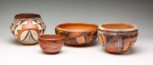 FOUR ACOMA AND HOPI POTTERY BO