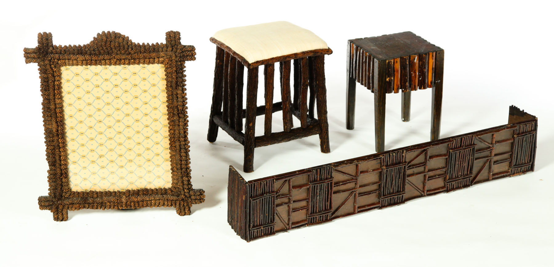 FOUR ADIRONDACK-STYLE ITEMS. 