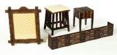 FOUR ADIRONDACK-STYLE ITEMS.