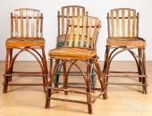 FOUR ADIRONDACK STYLE TWIG CHA