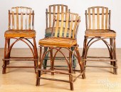 FOUR ADIRONDACK STYLE TWIG CHA