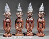 Four African Carved Wood Ibeji