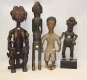 FOUR AFRICAN FIGURAL TRIBAL WO