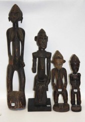 FOUR AFRICAN IVORY COAST WOOD