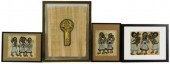 FOUR AFRICAN PAINTINGS: THREE
