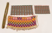 Four African polychrome beaded