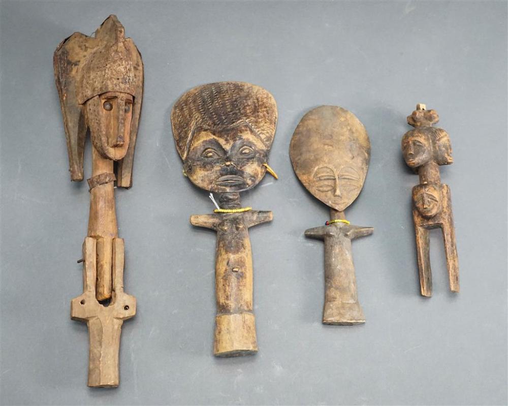 FOUR AFRICAN WOOD FIGURESFour