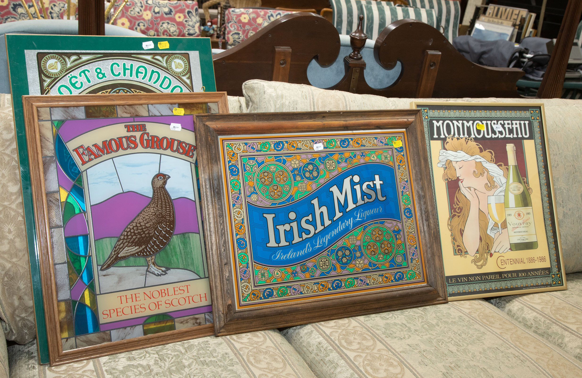 FOUR ALCOHOL ADVERTISING PIECES .