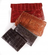 FOUR ALLIGATOR SKIN CLUTCH HAN