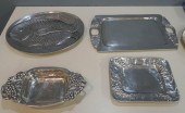 FOUR ALUMINUM SERVING TRAYSFou