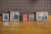 FOUR AMBROTYPES. One quarter-p