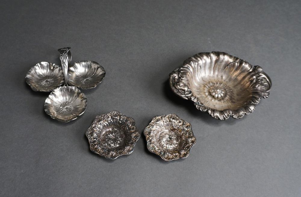 FOUR AMERICAN EMBOSSED STERLING