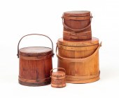 FOUR AMERICAN FIRKINS. Late 19