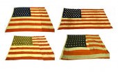 Four American flags including:
