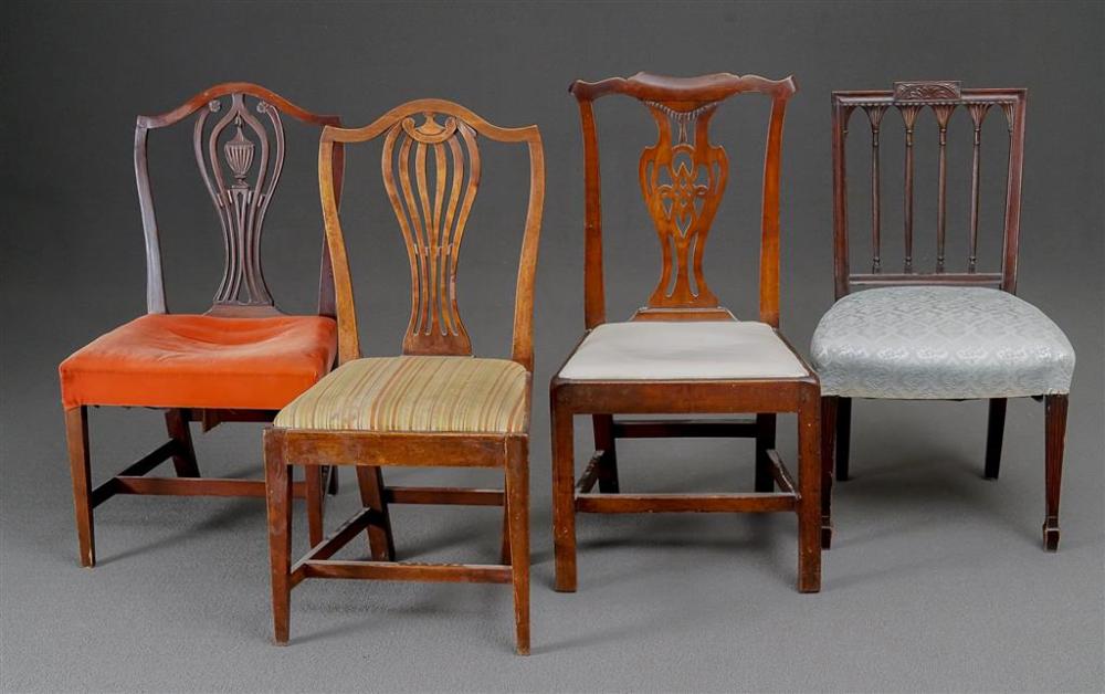 FOUR AMERICAN MAHOGANY, CHERRY, AND