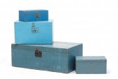 FOUR AMERICAN PAINTED BOXES. S