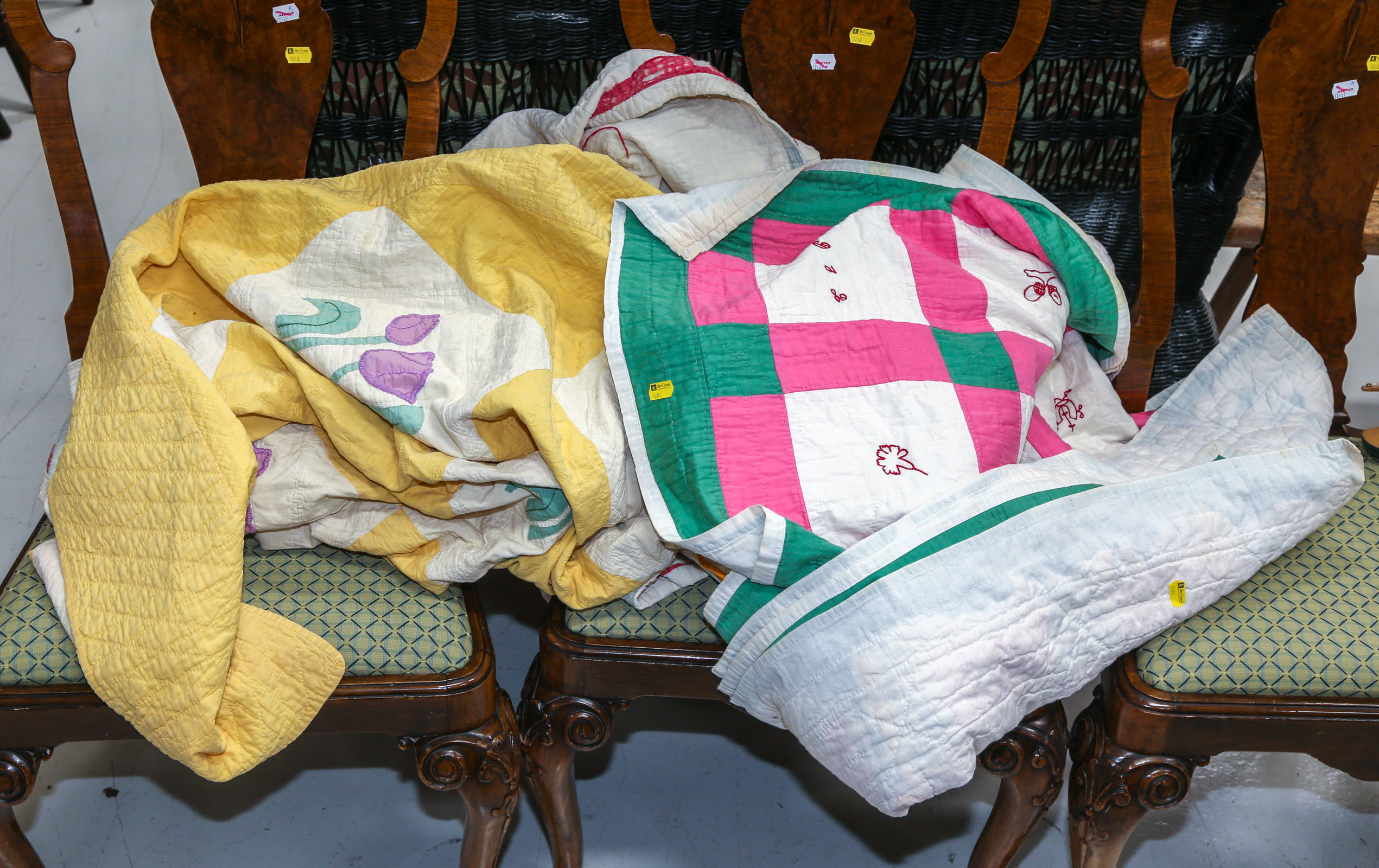 FOUR AMERICAN PATCHWORK QUILTS
