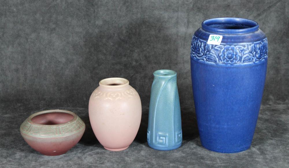FOUR AMERICAN ROOKWOOD POTTERY