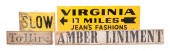 FOUR AMERICAN SIGNS. Twentieth