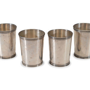 Four American Silver Julep Cups