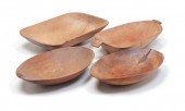 FOUR AMERICAN WOODEN TRENCHERS