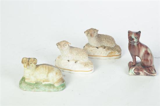 FOUR ANIMAL FIGURINES.  American