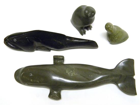 Four animal sculptures  all signed