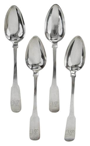 FOUR ANTHONY RASCH COIN SILVER