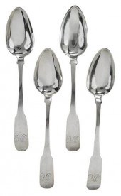 FOUR ANTHONY RASCH COIN SILVER