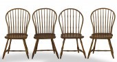 FOUR ANTIQUE AMERICAN BOWBACK